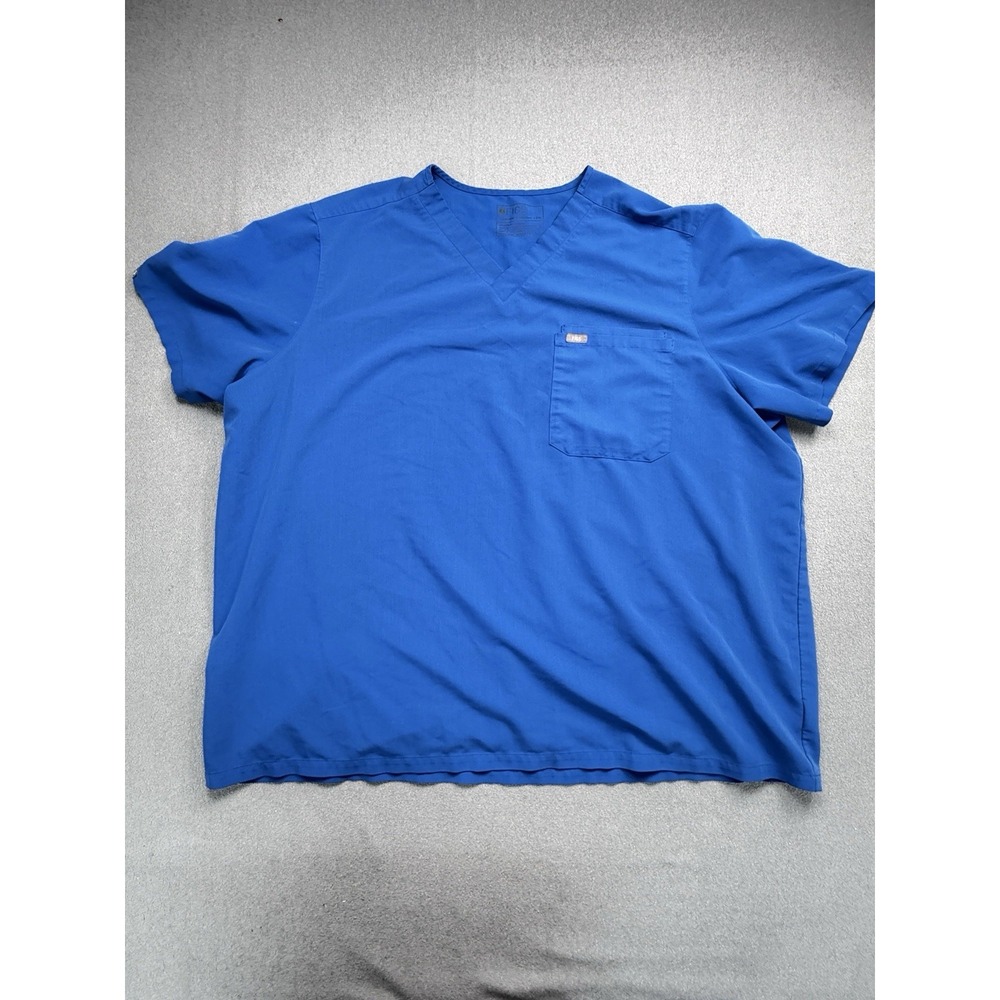 FIGS Leon Royal Blue Scrub V-Neck Top Womens 5XL 5X 2SW100001 PO 4111